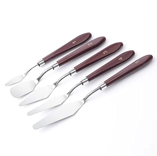 5 Piece Stainless Steel Painting Palette Knife Set