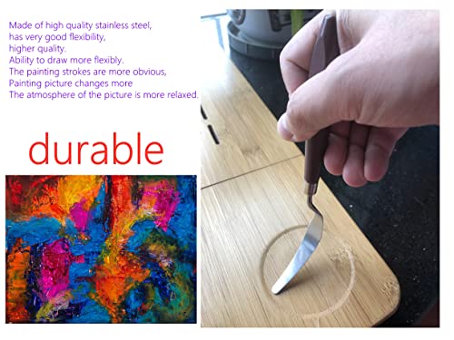 5 Piece Stainless Steel Painting Palette Knife Set
