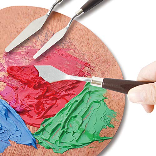 CONDA Stainless Steel Palette Knife Set (Red 5-Piece)
