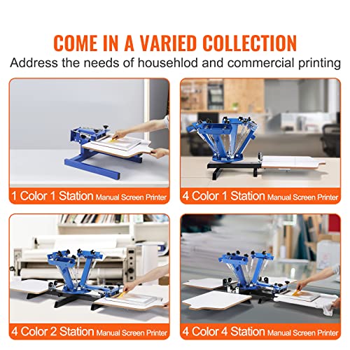 VEVOR 4 Color 1 Station DIY Screen Printing Machine