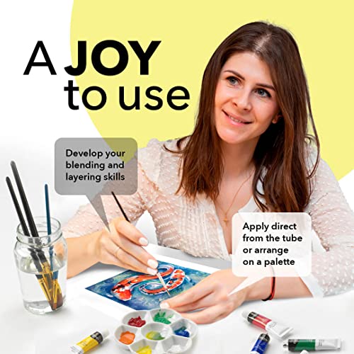 Castle 24 x 12ml Watercolor Paint Set: Quality Colors