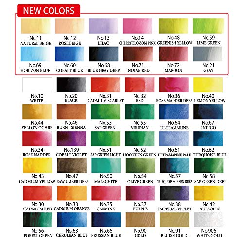 Kuretake Gansai Tambi 48 Colors Watercolor Paint Set