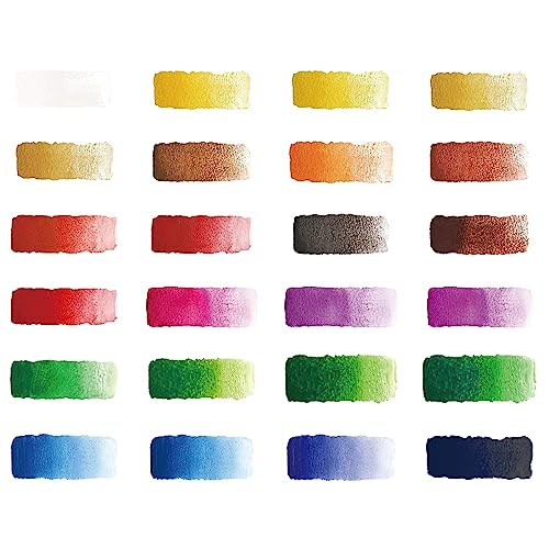 24-Color Amazon Basics Watercolor Paint Set Tubes