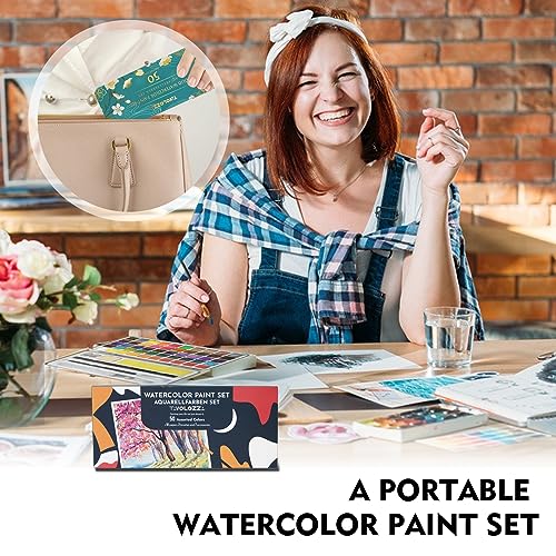 50 Vivid TAVOLOZZA Watercolor Paint Set