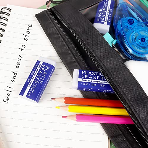 Large White Pencil Erasers (6 Pack)