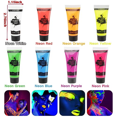 Glow UV Blacklight Face & Body Paint Set