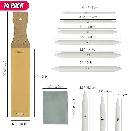 Mr. Pen 14-Pack Blending Stumps with Eraser