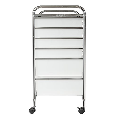 Rolling Storage Cart with 12 Plastic Drawers