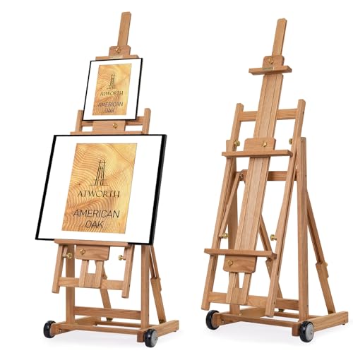 ATWORTH Multi-Function H-Frame Artist Easel - American Oak