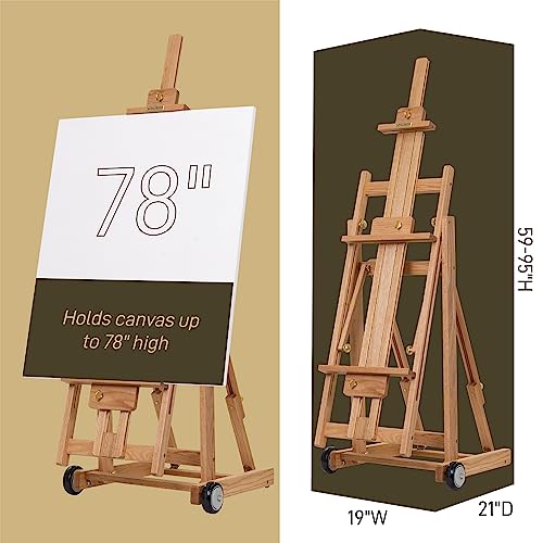 ATWORTH Multi-Function H-Frame Artist Easel - American Oak