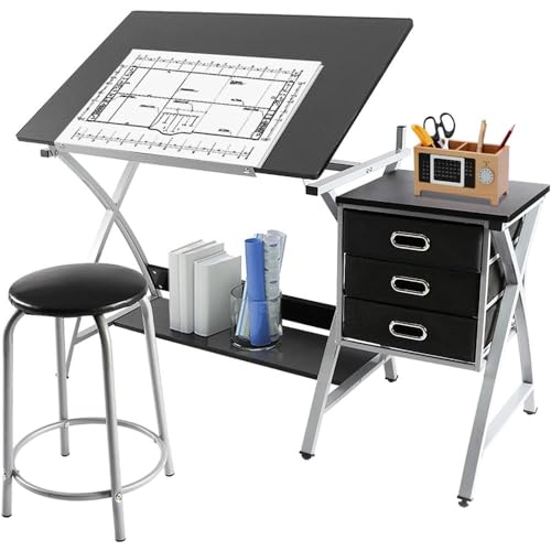 Modern Art Desk for Artists with Adjustable Tabletop