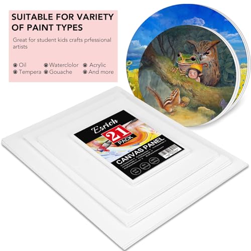 ESRICH Canvas Boards Variety Pack for Painting Artists