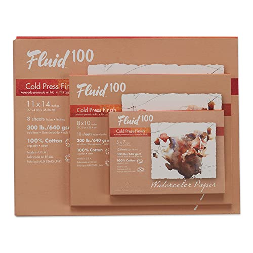 Fluid 100 Watercolor Paper Cold Press Pochette 8 Sheets