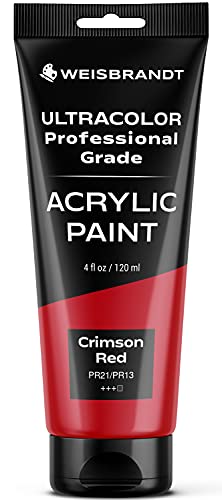 WEISBRANDT Artist Acrylic Paint, 4 oz, Crimson Red