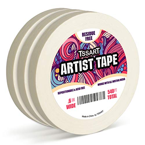 3 Pack White Artist Tape for Drafting & Painting