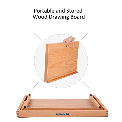Wood Drafting Table Easel - 5-Position Art Board