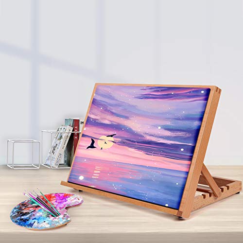 Wood Drafting Table Easel - 5-Position Art Board