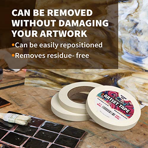 3 Pack White Artist Tape for Drafting & Painting