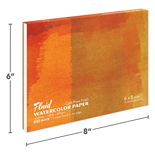 Watercolor Paper Pad for Wet Media Painting, 6x8