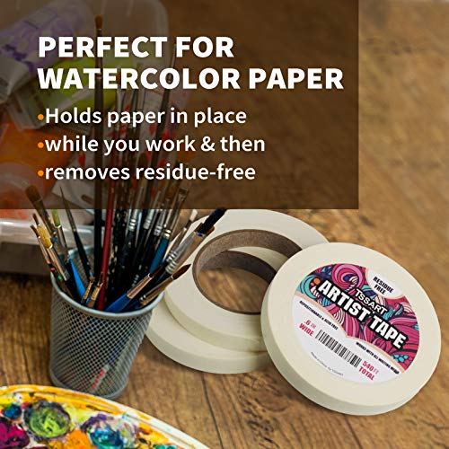 3 Pack White Artist Tape for Drafting & Painting