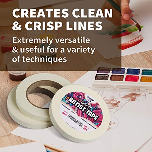 3 Pack White Artist Tape for Drafting & Painting