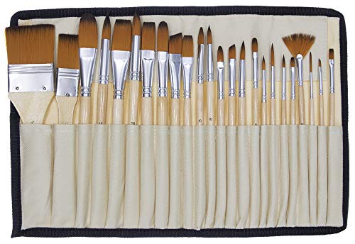 24-Piece Jerry Q Art Brush Set for All Media