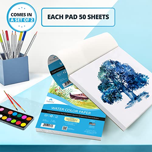 Bellofy Watercolor Paper Pad | 100 Sheets, 9x12