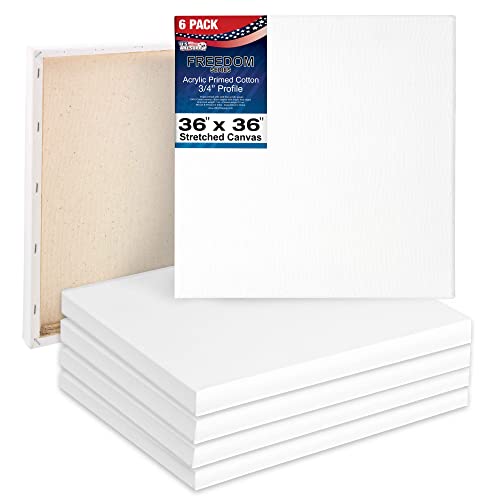 36x36 inch Canvas 6-Pack - Professional Artist Quality