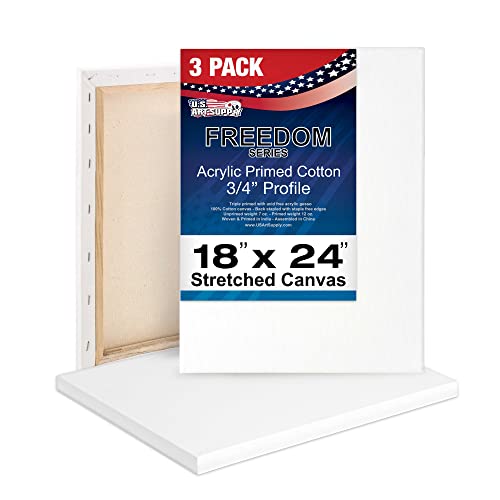 Professional Quality 18x24 Canvas - 3 Pack