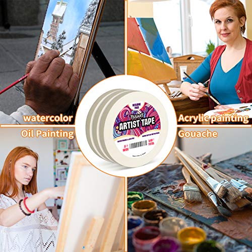 3 Pack White Artist Tape for Drafting & Painting