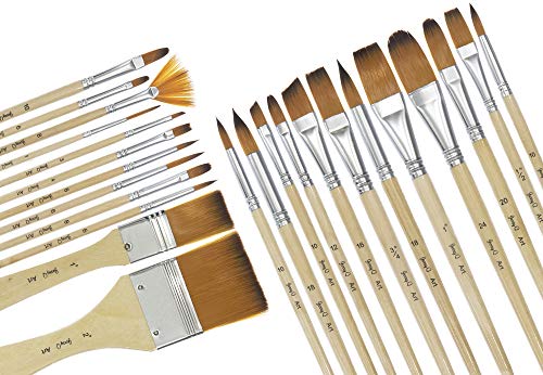 24-Piece Jerry Q Art Brush Set for All Media