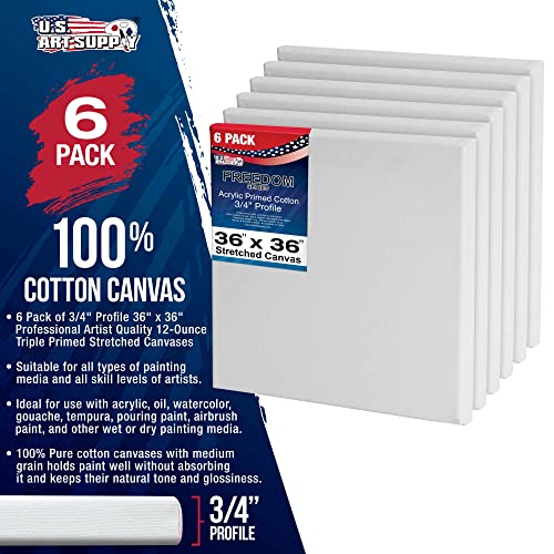 36x36 inch Canvas 6-Pack - Professional Artist Quality