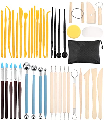 42-Piece Polymer Clay Tools Kit with Storage Bag