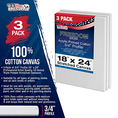 Professional Quality 18x24 Canvas - 3 Pack