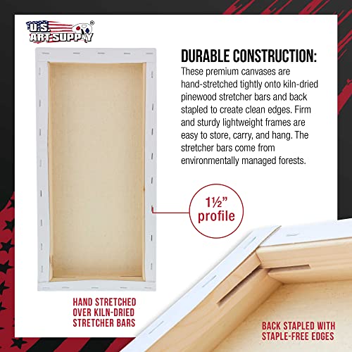 12"x24" Gallery Depth Canvas 3-Pack - Acrylic Gesso
