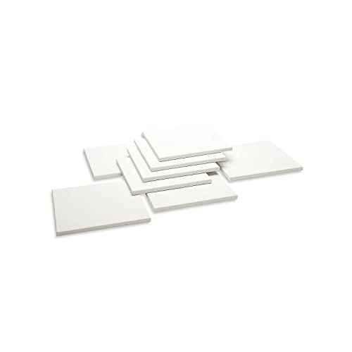 KINGART White Stretched Artist Canvas, Pack of 8