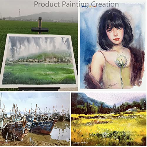 Premium Watercolor Paper Block - 100% Cotton, 160lb, 20 Sheets