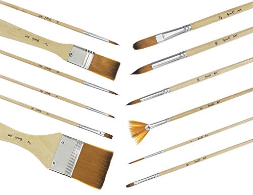 24-Piece Jerry Q Art Brush Set for All Media