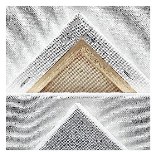 KINGART White Stretched Artist Canvas, Pack of 8