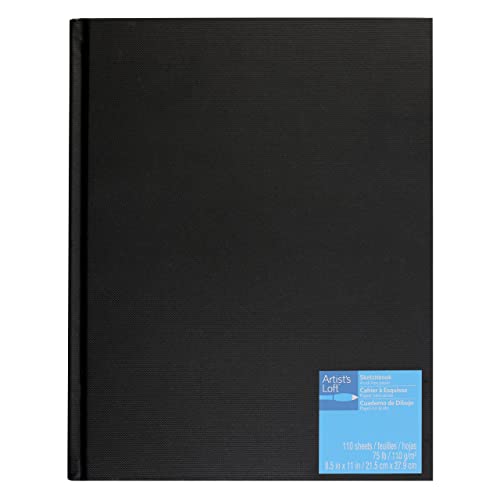 6 Pack Black Hardbound Sketchbook by Artist's Loft