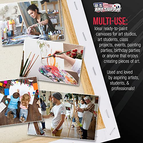 12"x24" Gallery Depth Canvas 3-Pack - Acrylic Gesso