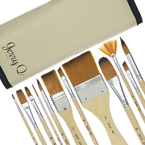 24-Piece Jerry Q Art Brush Set for All Media