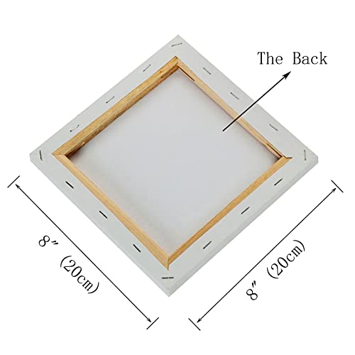 SL crafts Artist Stretched Canvas 8"x8" 6-Pack