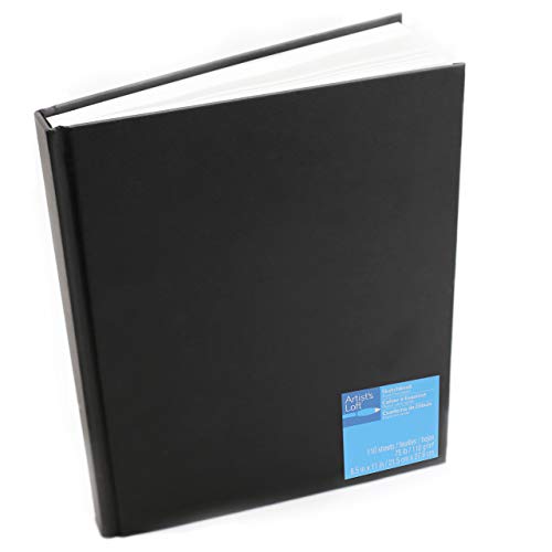 8.5 x 11 Black Hardbound Sketchbook, 110 Sheets