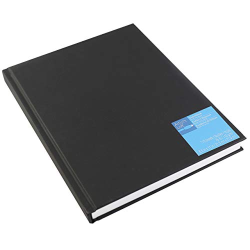 8.5 x 11 Black Hardbound Sketchbook, 110 Sheets