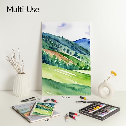 Elan Professional Watercolor Paint Set - 24 Tubes