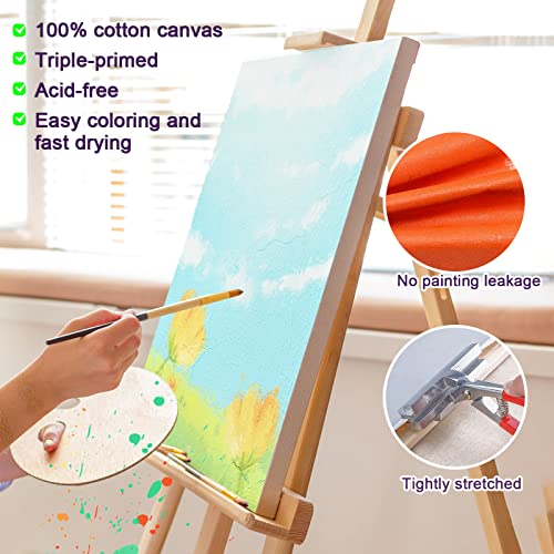 Inburit Stretched Canvas Multi-Pack for Oil & Acrylic