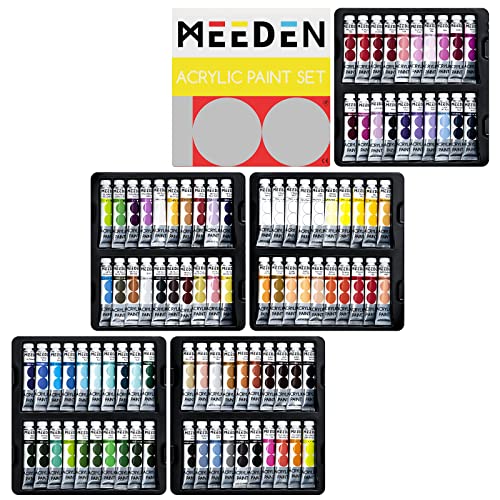 MEEDEN 100 Color Heavy Body Acrylic Paint Tube Set