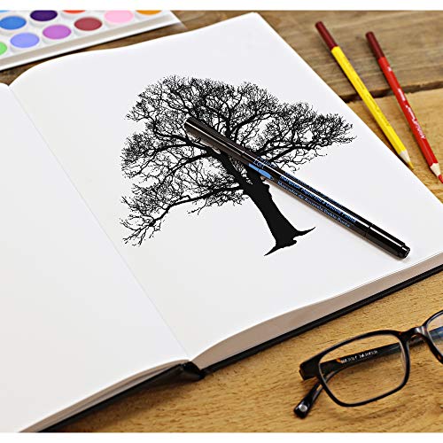 8.5 x 11 Black Hardbound Sketchbook, 110 Sheets