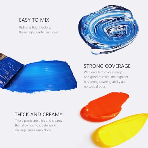 PENTRISTA 20 Colors Acrylic Paint Set for Artists